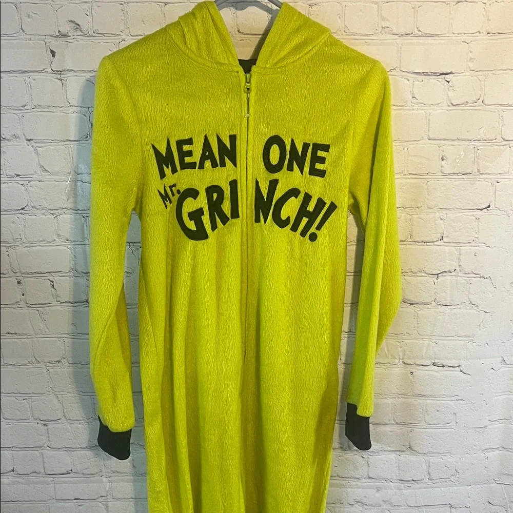 Child Mean One Mr. Grinch Onesie. With hood. Possibly new.